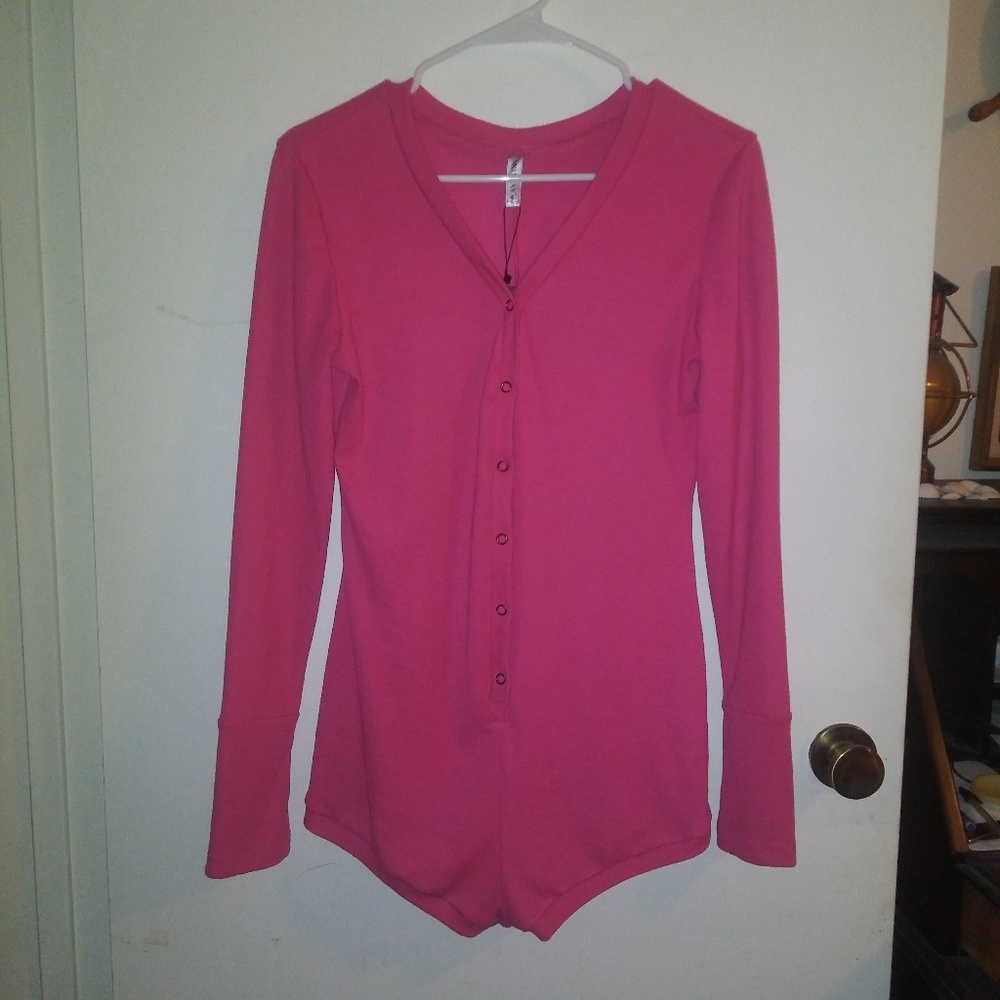 Moxeay pink longsleeve jumpsuit size M